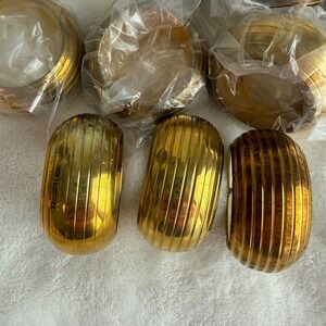Vintage Deadstock MCM Interpur Gold Napkin Rings Set‎ of 36 Made in Tawain ROC